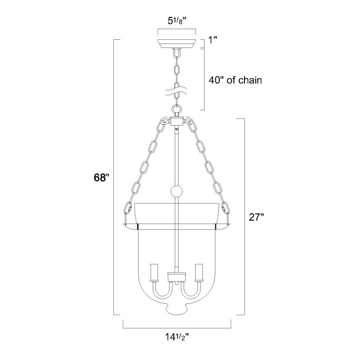 Gracie Oaks Liao 3 Light Antique Bronze Single Pendant Reviews